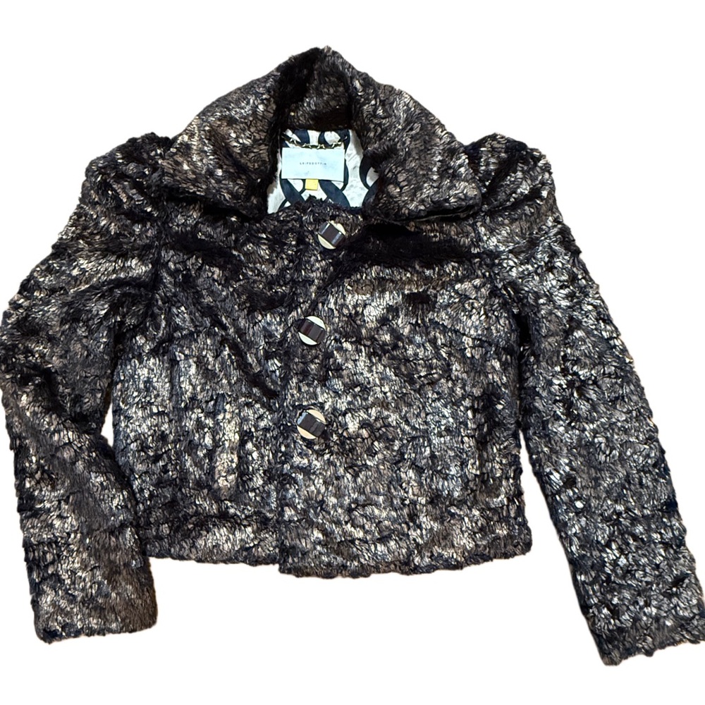 Anthropology + Liefsdottir Faux Fur Jacket size 8